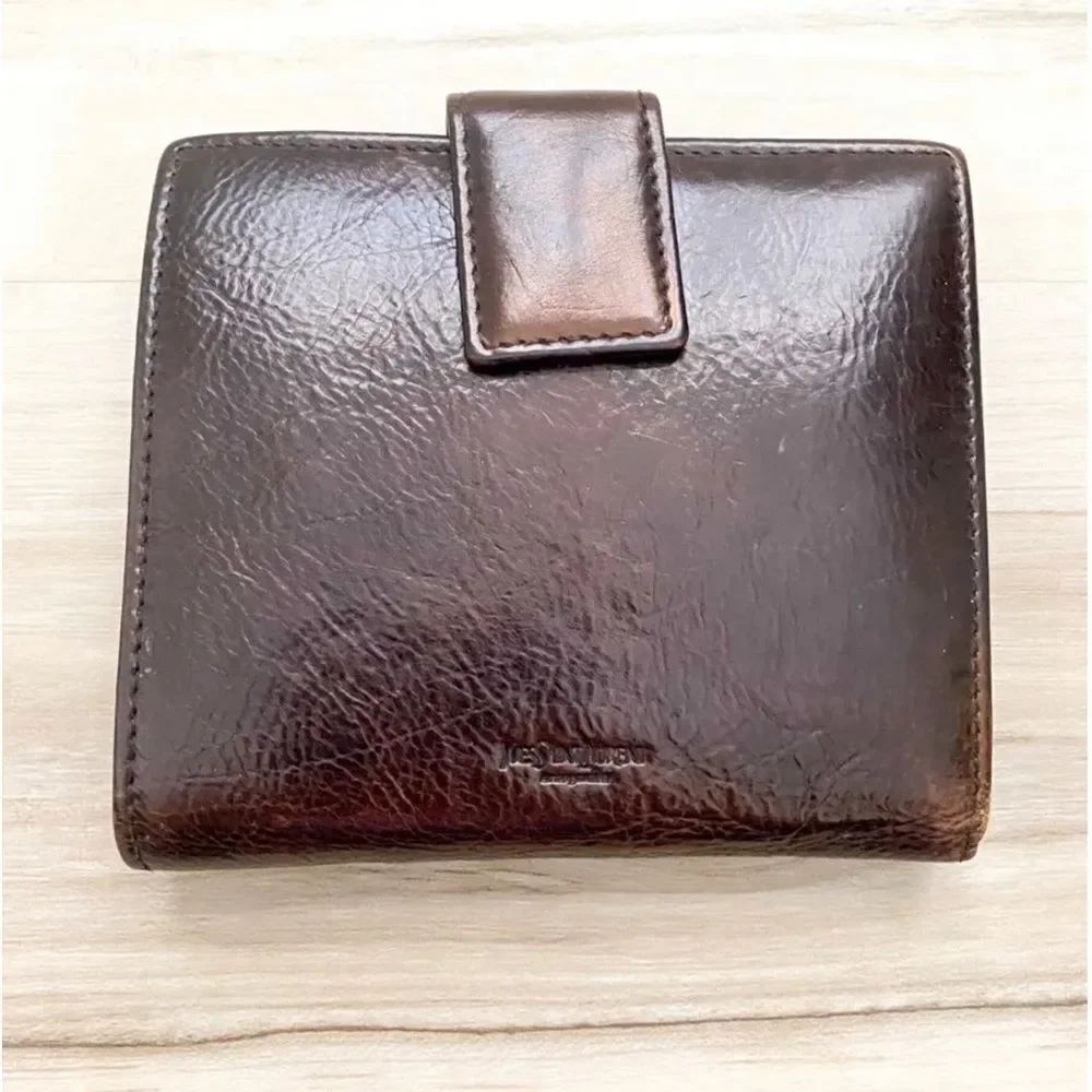 ⭐️Yves Saint Laurent⭐️ YSL *unisex* Brown Soft Leather Wallet